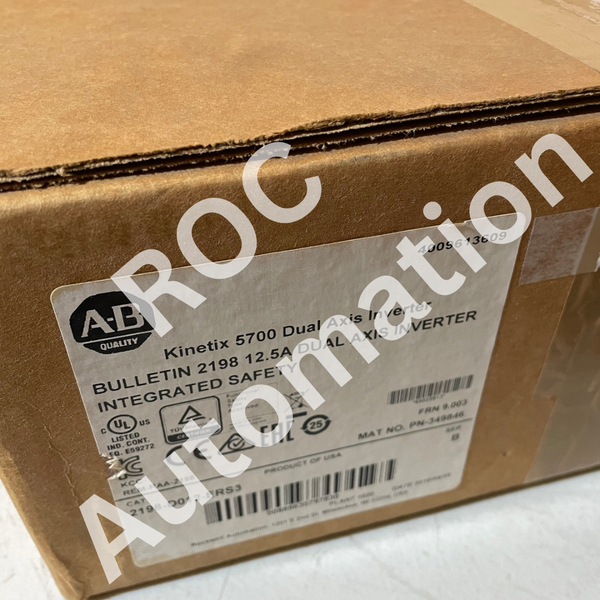 New Sealed Allen Bradley 2198-D012-ERS3 /B Kinetix 5700 3.2kW Dual-Axis Module