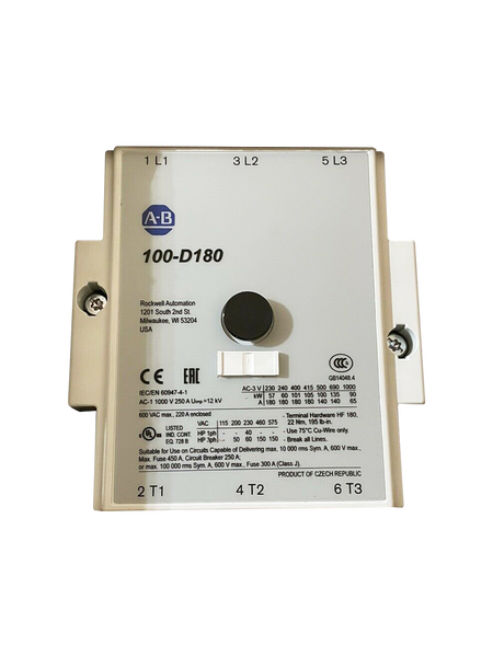 New Allen Bradley 100-D180D11 Contactor 120V Coil Series B