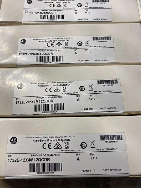 New Allen Bradley 1732E-12X4M12QCDR Armorblock Ethernet I/O Module ...