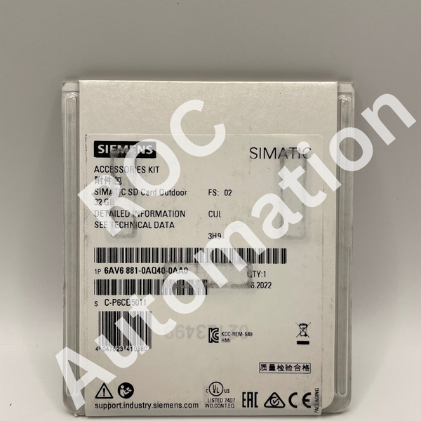 New Siemens 6AV6881-0AQ40-0AA0 SIMATIC SD card 32 GB