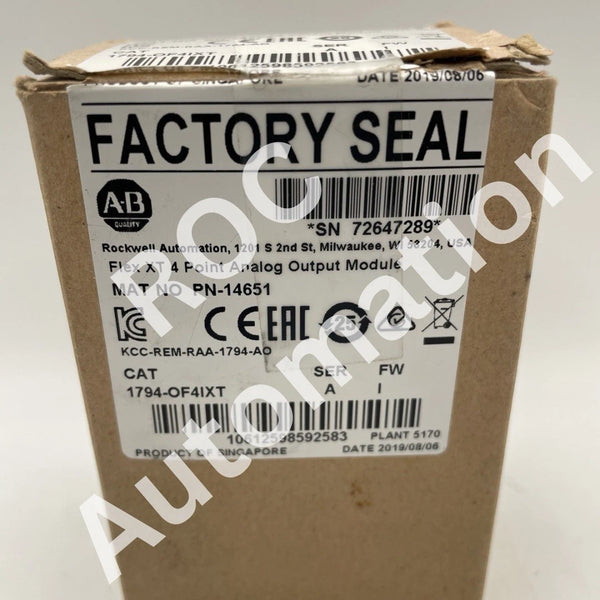 New Allen Bradley 1794-OF4IXT Flex XT 4-Point Analog Output Module