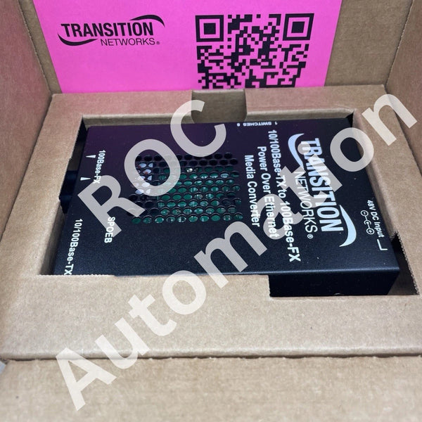New Transition Networks SPOEB1011-105 Fast Ethernet PoE Media Converter