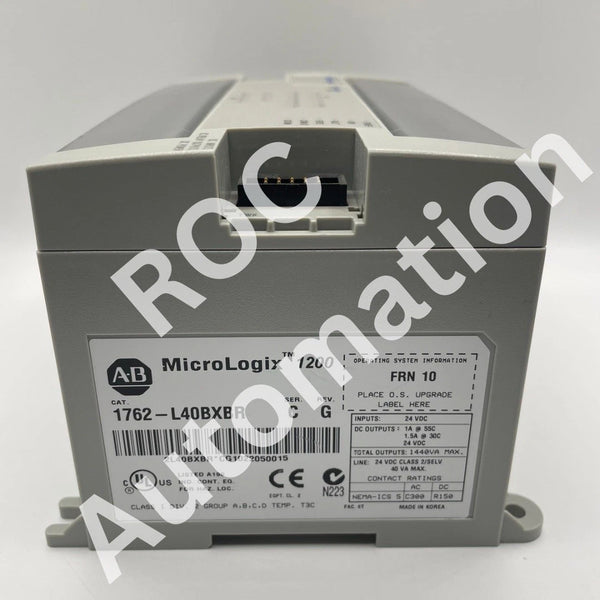 Allen Bradley 1762-L40BXBR Ser C MicroLogix 1200 40-Ch 24VDC Power/In Controller