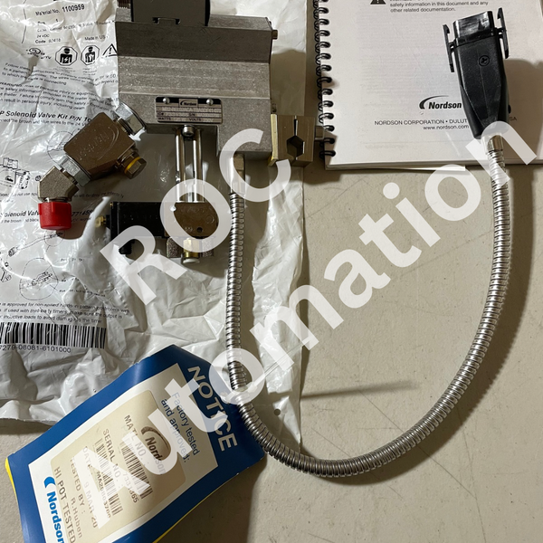 New Nordson 7331365 Hot Melt Applicator Head with Solenoid & Cable Kit MB2-BEL02ACA-TBASDF41-070
