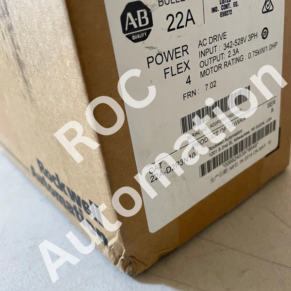 New Allen Bradley 22A-D2P3N104 Ser A PowerFlex 4 480V 2.3A AC Drive