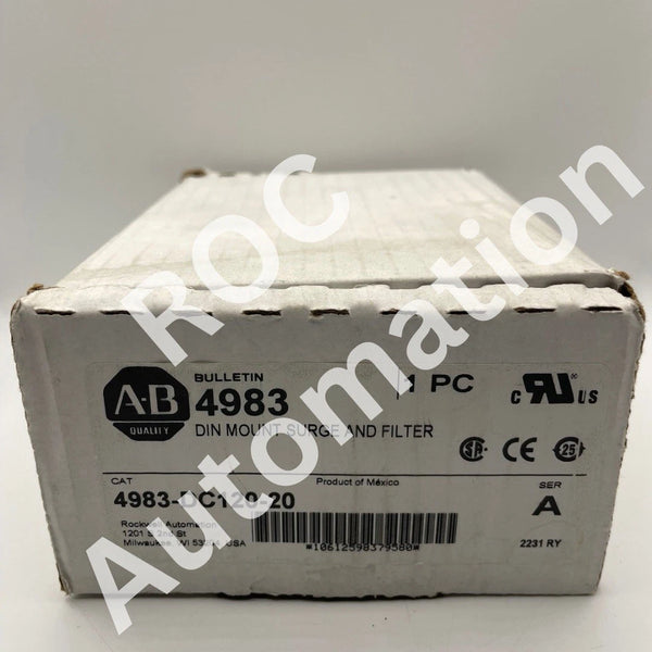 New Sealed Allen-Bradley 4983-DC120-20 ISLATROL Combination Filter & Surge Suppressor