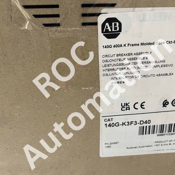 New Sealed Allen-Bradley 140G-K3F3-D40 Series A Circuit breaker