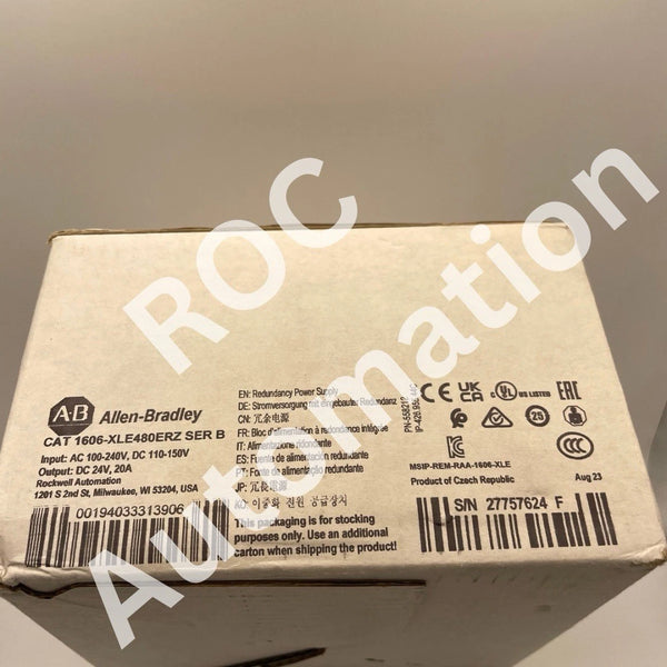 New Sealed Allen-Bradley 1606-XLE480ERZ Power Supply output 480 W. Voltage AC/DC