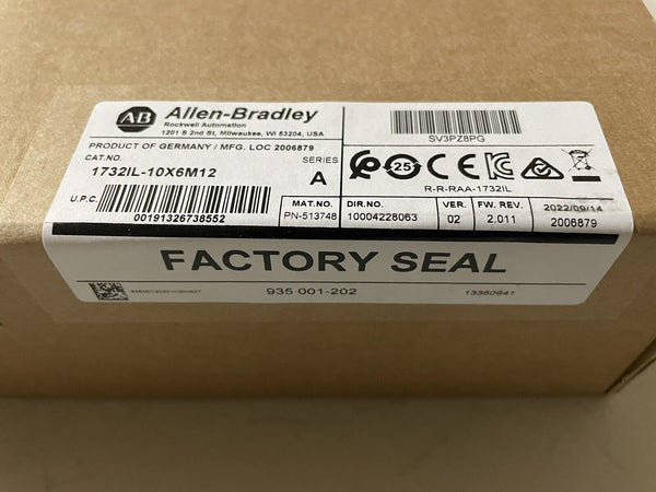 New Sealed Allen Bradley 1732IL-10X6M12 /A ArmorBlock I/O Module