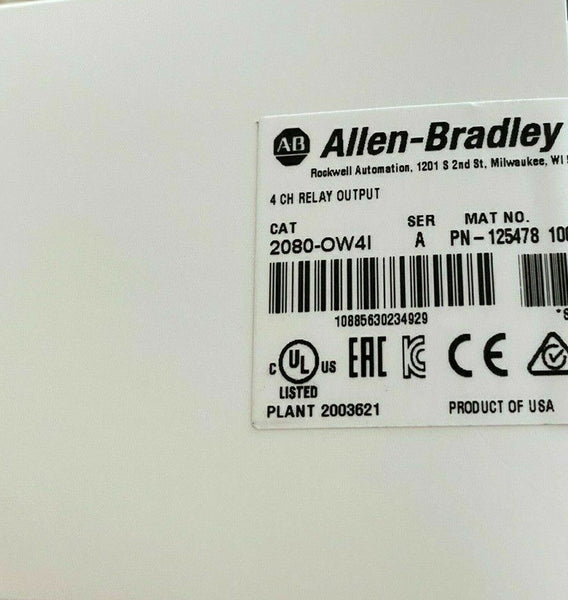 Allen-Bradley 2080-OW4I A 4CH Relay Output Module - Rocautomation